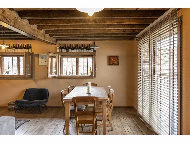 Eiken tafel met 6 stoelen - afbeelding 1 van  5