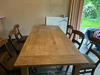 Eiken tafel met 6 stoelen - afbeelding 4 van  5