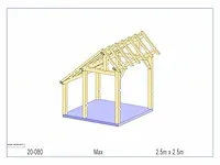 Eiken terrasoverkapping 2,5x2,5 - afbeelding 2 van  19