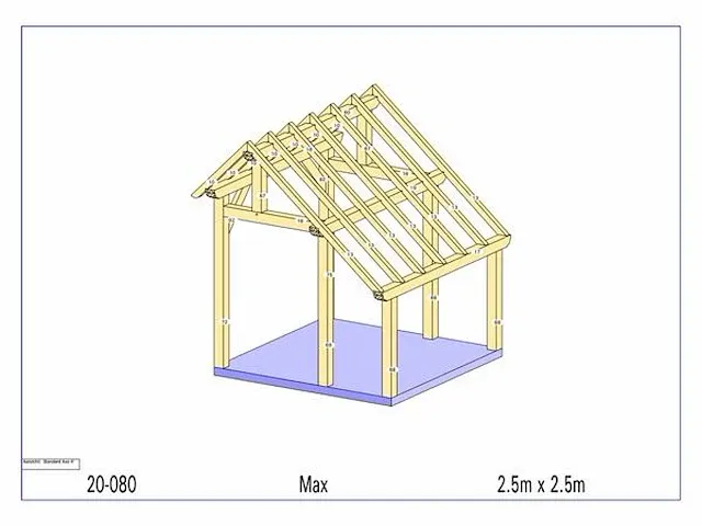 Eiken terrasoverkapping 2,5x2,5 - afbeelding 5 van  19