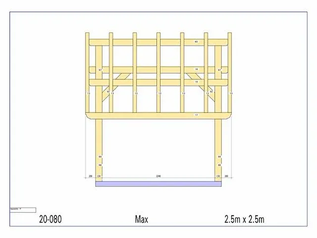 Eiken terrasoverkapping 2,5x2,5 - afbeelding 8 van  19