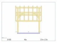 Eiken terrasoverkapping 2,5x2,5 - afbeelding 8 van  19