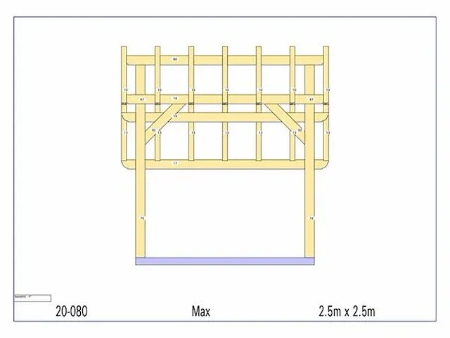 Eiken terrasoverkapping 2,5x2,5 - afbeelding 9 van  19