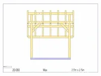 Eiken terrasoverkapping 2,5x2,5 - afbeelding 19 van  19