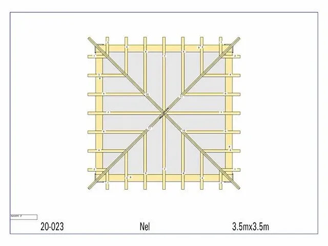 Eiken terrasoverkapping 3,5x3,5 - afbeelding 10 van  17