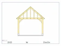 Eiken terrasoverkapping 3,5x3,5 - afbeelding 7 van  17
