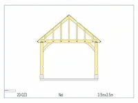 Eiken terrasoverkapping 3,5x3,5 - afbeelding 8 van  17