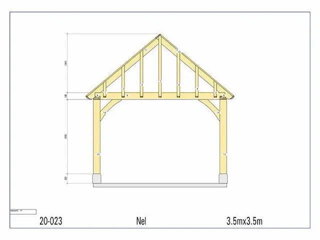 Eiken terrasoverkapping 3,5x3,5 - afbeelding 9 van  17
