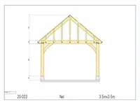 Eiken terrasoverkapping 3,5x3,5 - afbeelding 9 van  17
