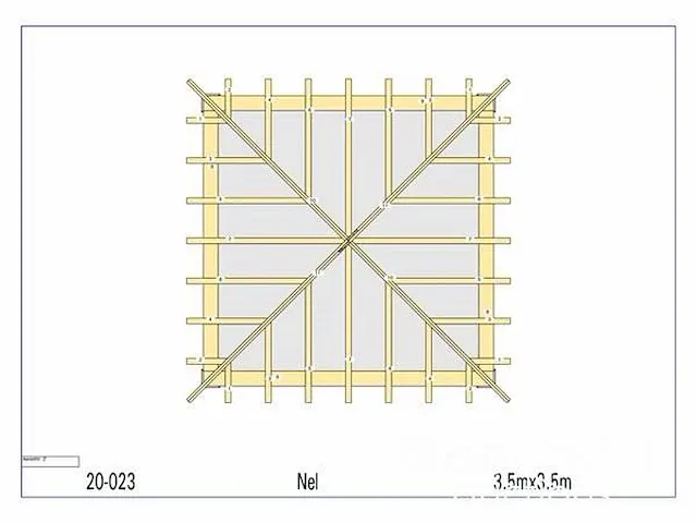 Eiken terrasoverkapping 3,5x3,5 - afbeelding 2 van  17