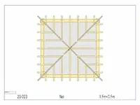 Eiken terrasoverkapping 3,5x3,5 - afbeelding 2 van  17