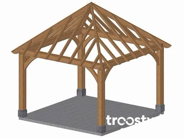 Eiken terrasoverkapping 3,5x3,5 - afbeelding 4 van  17