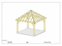 Eiken terrasoverkapping 3,5x3,5 - afbeelding 11 van  17