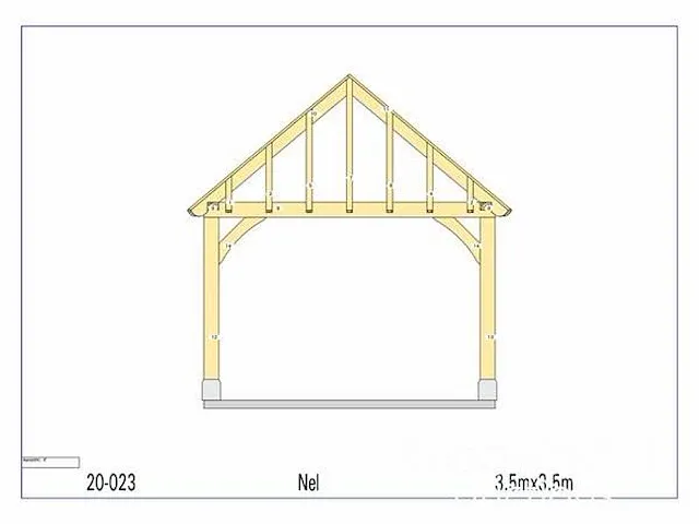 Eiken terrasoverkapping 3,5x3,5 - afbeelding 14 van  17