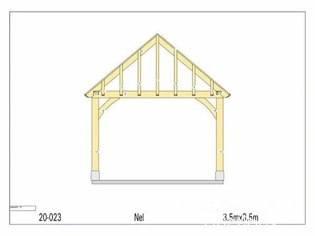 Eiken terrasoverkapping 3,5x3,5 - afbeelding 15 van  17