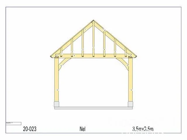 Eiken terrasoverkapping 3,5x3,5 - afbeelding 16 van  17