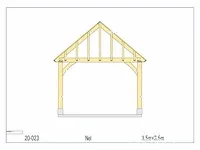 Eiken terrasoverkapping 3,5x3,5 - afbeelding 16 van  17