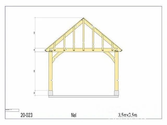 Eiken terrasoverkapping 3,5x3,5 - afbeelding 17 van  17