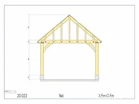 Eiken terrasoverkapping 3,5x3,5 - afbeelding 17 van  17