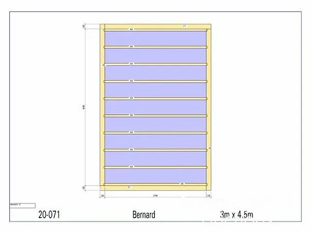 Eiken terrasoverkapping 4,5x3 - afbeelding 2 van  17