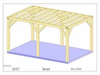 Eiken terrasoverkapping 4,5x3 - afbeelding 10 van  17