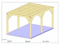 Eiken terrasoverkapping 4,5x3 - afbeelding 11 van  17