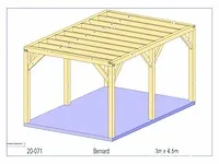 Eiken terrasoverkapping 4,5x3 - afbeelding 12 van  17