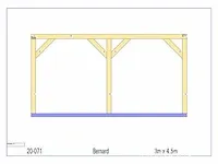 Eiken terrasoverkapping 4,5x3 - afbeelding 14 van  17