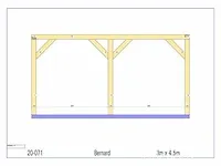 Eiken terrasoverkapping 4,5x3 - afbeelding 15 van  17