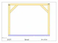 Eiken terrasoverkapping 4,5x3 - afbeelding 16 van  17