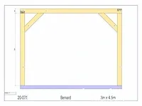 Eiken terrasoverkapping 4,5x3 - afbeelding 17 van  17