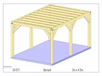 Eiken terrasoverkapping 4,5x3m - afbeelding 11 van  17