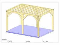 Eiken terrasoverkapping 4x3 - afbeelding 2 van  18