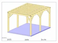 Eiken terrasoverkapping 4x3 - afbeelding 3 van  18