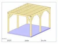 Eiken terrasoverkapping 4x3 - afbeelding 4 van  18