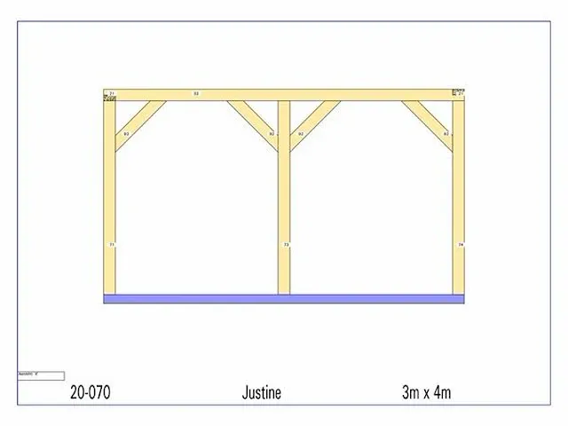 Eiken terrasoverkapping 4x3 - afbeelding 6 van  18