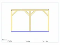 Eiken terrasoverkapping 4x3 - afbeelding 6 van  18