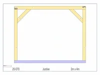 Eiken terrasoverkapping 4x3 - afbeelding 8 van  18