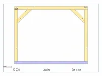 Eiken terrasoverkapping 4x3 - afbeelding 9 van  18