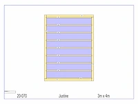 Eiken terrasoverkapping 4x3m - afbeelding 2 van  19