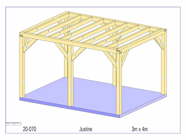 Eiken terrasoverkapping 4x3m - afbeelding 12 van  19