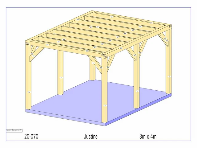 Eiken terrasoverkapping 4x3m - afbeelding 13 van  19