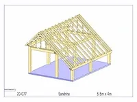 Eiken terrasoverkapping 5,5x4m - afbeelding 16 van  20