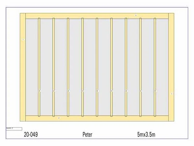 Eiken terrasoverkapping 5x3,5m - afbeelding 2 van  19