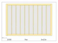 Eiken terrasoverkapping 5x3,5m - afbeelding 2 van  19