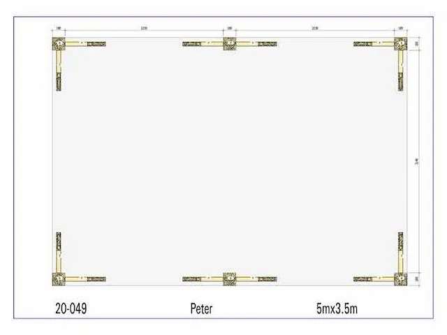 Eiken terrasoverkapping 5x3,5m - afbeelding 3 van  19