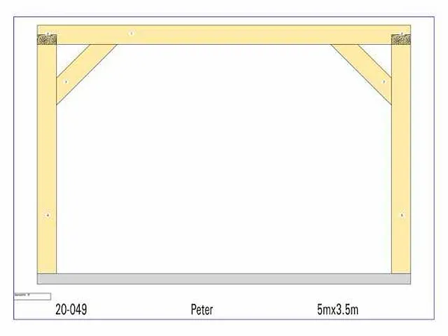 Eiken terrasoverkapping 5x3,5m - afbeelding 16 van  19