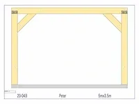 Eiken terrasoverkapping 5x3,5m - afbeelding 17 van  19
