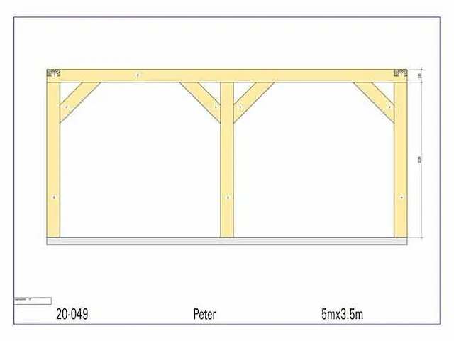 Eiken terrasoverkapping 5x3,5m - afbeelding 19 van  19