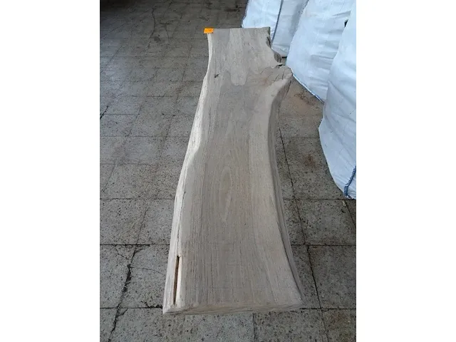 Eiken zitbank/bijzettafel - afbeelding 3 van  4